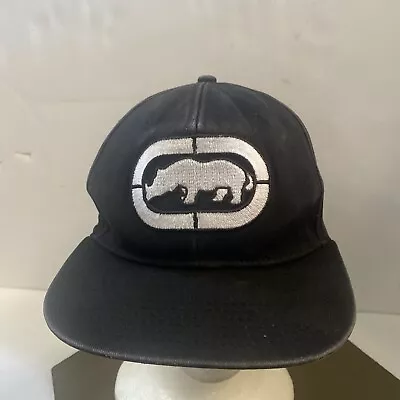 Vintage Ecko Unltd Co Black / White Hat Cap SnapBack ( Read ) • $10