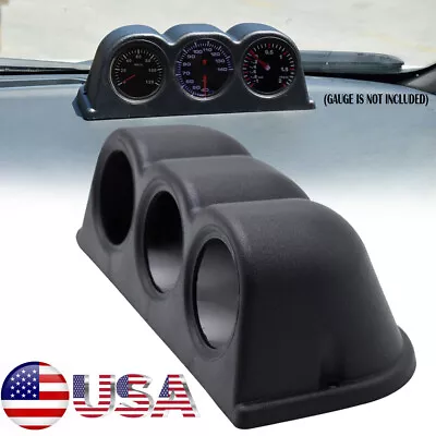 Universal 52mm 2  Triple Gauge Meter Holder Pod Dashboard Mount Dash Cup SUV ABS • $14.89