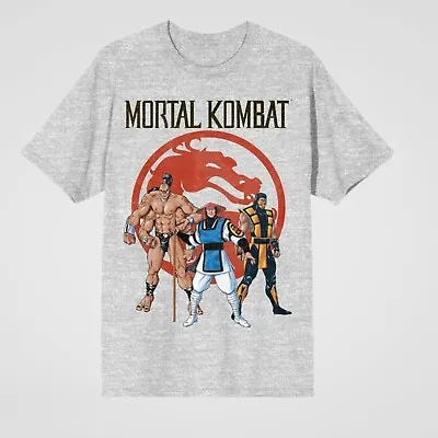 Mortal Kombat Classic Game Heather Gray Unisex Shirt • $26
