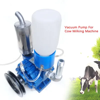 Portable Vacuum Pump Cow Goat Milking Machine Milker Bucket Tank Barrel 250L/min • $118.75