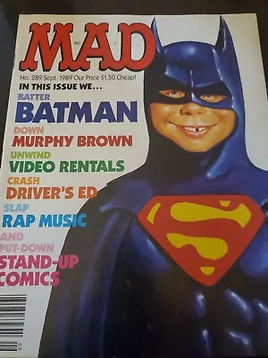 1989 MAD Magazine Sept No. 289 Batman Superman Cover • $12