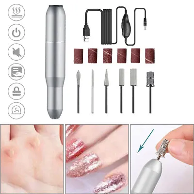 Electric Manicure Nail Drill File Grinder Grooming Manicure Pedicure Machine • £13.79