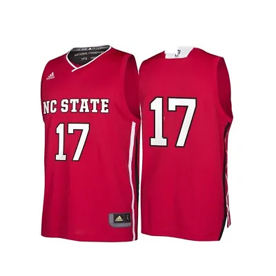 $27.99 • Buy NC State Wolfpack NCAA Adidas Men's March Madness Red #17 Basketball Jersey