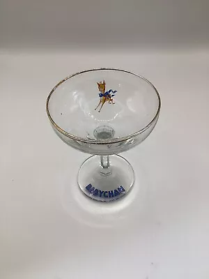 Vintage Babycham Glass Fawn Deer Bar Cocktail Party Glasses Hexagonal Stem • £7