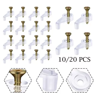 Practical Plastic Mirror Clips For Cabinet Door Secure And Reliable Hold • £5.65