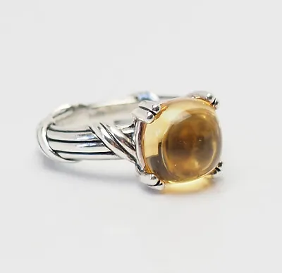 Vintage Yellow Citrine Sterling Silver Fantasies Ring Sz 7 Peter Thomas Roth • $160