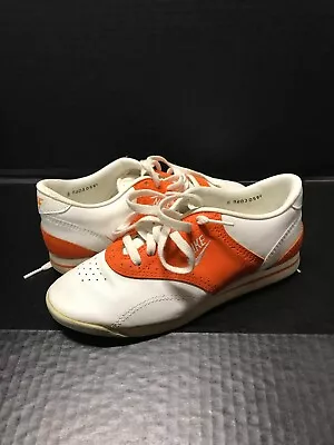 Vintage 80s Tennis Nike Shoes - White/Orange - Men's Size 8/ Women's 9.5 • $55.97