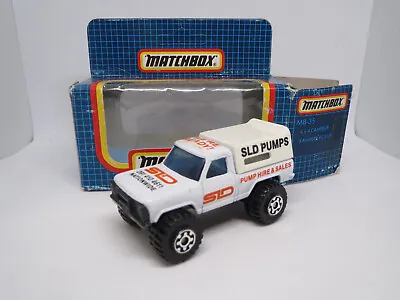 Matchbox Ford F100 Mini Pick Up 4x4 SLD PUMPS Vintage 1988 UK Promo Window Box • $19.95