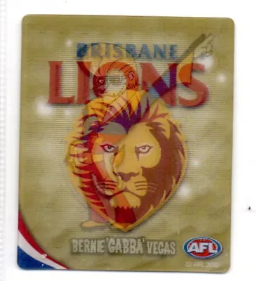 2010 Afl Ultra 3d Footy Plays Snackbrands - #10 Gold Team Logo Emblem (brisbane) • $7.50