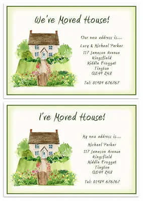 Personalised Change Of Address House Moving New Address New Home Cards X10 J483 • £3.85