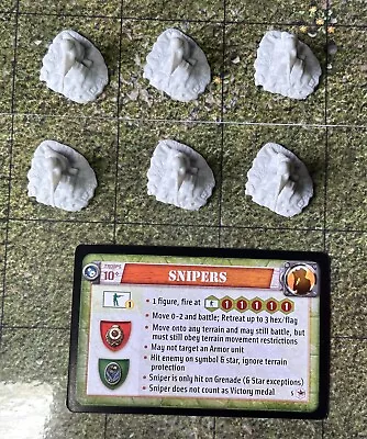 Memoir 44 Unpainted 6 Snipers Equipment Pack Expansion • £9