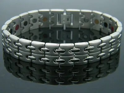 Men's Titanium Super Strong Bio Magnetic Healing Bracelet Ms511 • £12