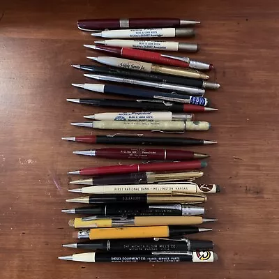 Vtg Mechanical Pencils With Kansas Ads Lot Of 22 Scripto Sheaffer And More • $39.95