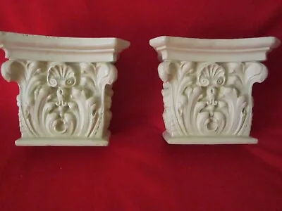 Vtg French Country Corbel WALL Shelf Sconce Wall Set 2 • $38.89