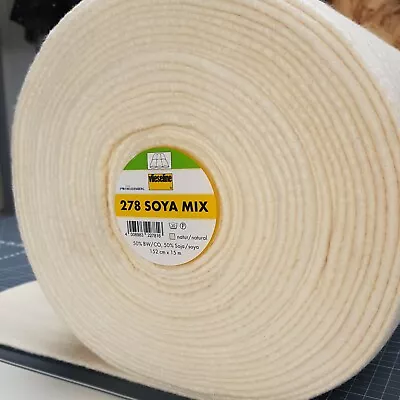 Vilene 278 Soya Cotton Mix Eco Antimicrobial Interfacing Batting By Vlieseline • £3