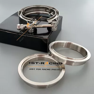 $25.37 • Buy 3.5  Stainless Steel 304 Turbo Exhaust Tube V-Band Clamp Flange 3-1/2  89MM 