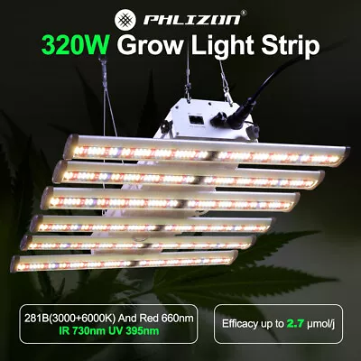 Phlizon 320W LED Grow Light Sunlike Full Spectrum From Seed Veg Flower Plants AU • $329