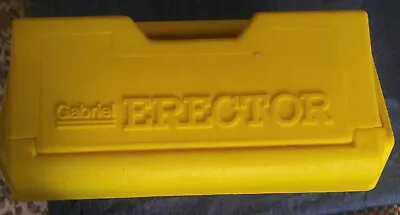 70's Gabriel Erector Set In Yellow Plastic Case W/Pieces Motor & Tools • $2.99