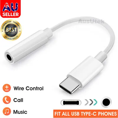 For Samsung Google IPhone USB-C Type C To 3.5mm Earphone Audio Aux Cable Adapter • $6.30