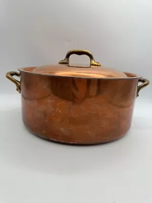 Made In France Copper Pot With Lid 9.5  X 4.25  • $175