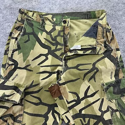 VTG Hunting Pants Mens Medium Green Predator Camo Cargo Utility Pocket USA 90s • $35.95