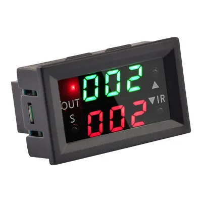 DC 12V 2-Display LED Digital Time Delay Relay Module Cycle Timer Control Switch • £5.59