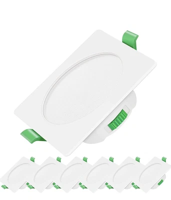 £20 • Buy 7W LED Recessed Ceiling Spot Light Ultra Slim Flat Panel Downlight 67mm 6 Pack