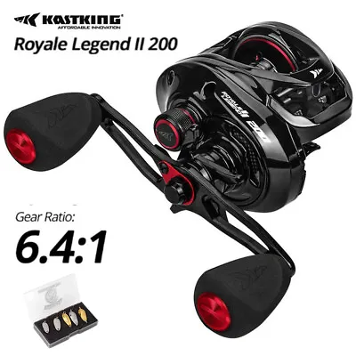 KastKing Royale Legend II 200 Baitcasting Reel 6.4Ratio 6 BB Fishing Reel Lure • £89.07