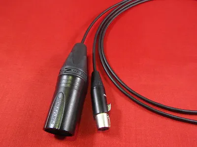 2 Ft MOGAMI 2697 TINY XLR FEMALE TA3F To NEUTRIK XLR MALE  CABLE. • $17.95