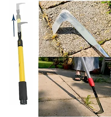 Extendable Telescopic Patio Slab Weed Remover Tool Scraper Knife Garden Weeding • £8.50