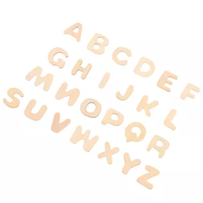  Bamboo Child Capital Letter Cutout Letters For Crafts Initial Wood Block • £8.79