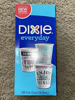 Dixie Everyday Bathroom Cups 5 Oz Inspiring Design Fun Motivational 100 New • $39.99