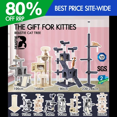 $55.95 • Buy BEASTIE Cat Tree Scratching Post Scratcher Tower Condo House Furniture Bed Stand