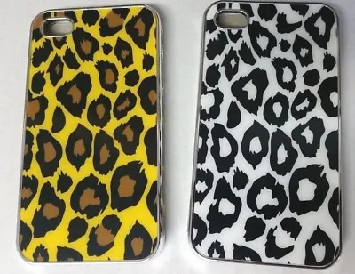 For IPhone 4/4s 2 X Fashion Cases/Covers Leopard Spots 1 X White 1 X Yellow • £2.60