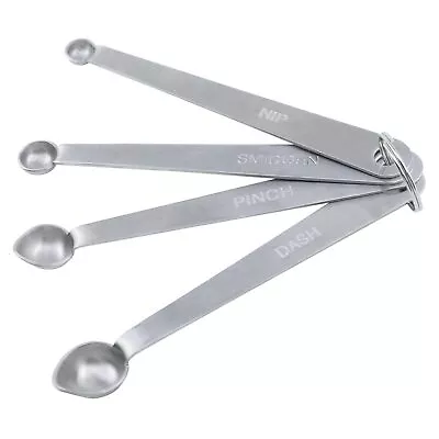 201 Stainless Steel 4piece Mini Measuring Spoon Set Dash Pinch Smidgen Nip Kitch • $9.40