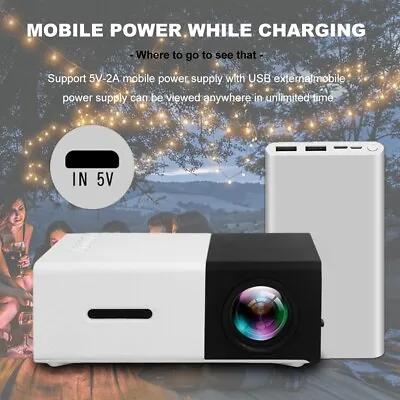 LED USB HDMI AV Home Theater Cinema Beamer Multimedia HD Portable Mini Projector • £36.99