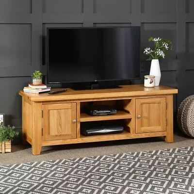 Cheshire Oak Medium TV Unit - Up To 60  TV Size-SLIGHT SECONDS AD29-F842 • £245