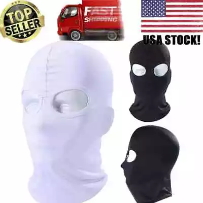 2-Holes Military Tactical Ski Full Face Mask Balaclava Cycling Beanie Warm Hat • $8.98