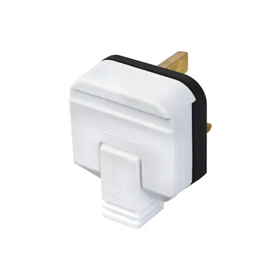 5 X Masterplug Permaplug 13Amp 3 Pin White Heavy Duty Tough Fused Mains Plugs • £14.90