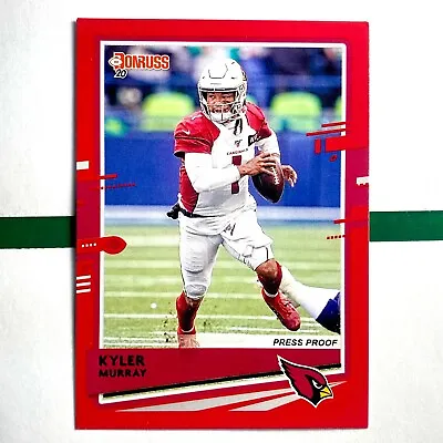 Kyler Murray Color Match Red Press Proof 2020 Panini Donruss Football Cardinals • $2.99