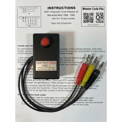 OBD1 Diagnostic Code Reader For Mercedes Cars With The 8 Or 16 Port • $34.99