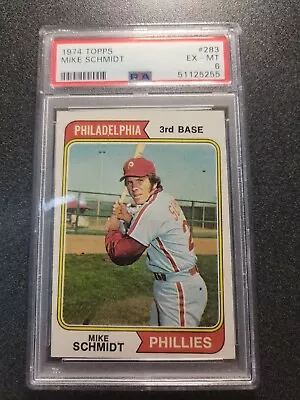 1974 Topps Mike Schmidt #283 Psa 6 Ex-mt Philadelphia Phillies Hof • $44.95