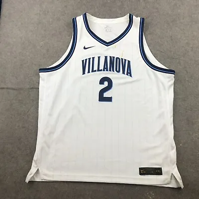 Villanova Wildcats Basketball Jersey Mens 2XL White Blue Spell Out Nike Elite * • $34.95