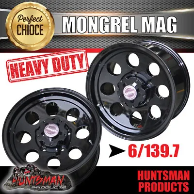 16X8 Mongrel Alloy Wheel Rim Black 5/150 Pcd 0 Offset Fits Landcruiser • $150