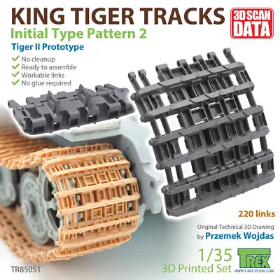 T-Rex Studio 1/35 King Tiger T-Racks Initial Type Pattern 2 • $38.82