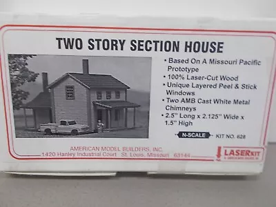 Laser Kit # 628 ~ Two Story Section House ~ Laser Cut Building Kit~n Scale • $21