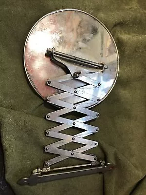 Vintage Scissor Accordion Round Mirror Shop Wall Mount • $29.99