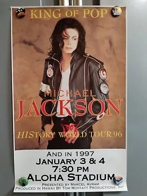 MichaeL JackSon HiStorY WorLd Tour ALoha Stadium 1997 PoSter • $74.95