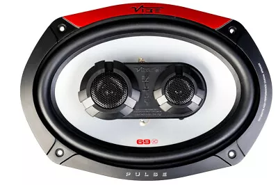 Vibe Car Audio Pulse 600w 6x9  69-v4 Tri-coaxial Shelf Door Speakers Oval Pair • £39.85