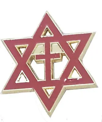 Star Of David With Cross Pretty Lapel PIN Patriot Gift • $8.98
